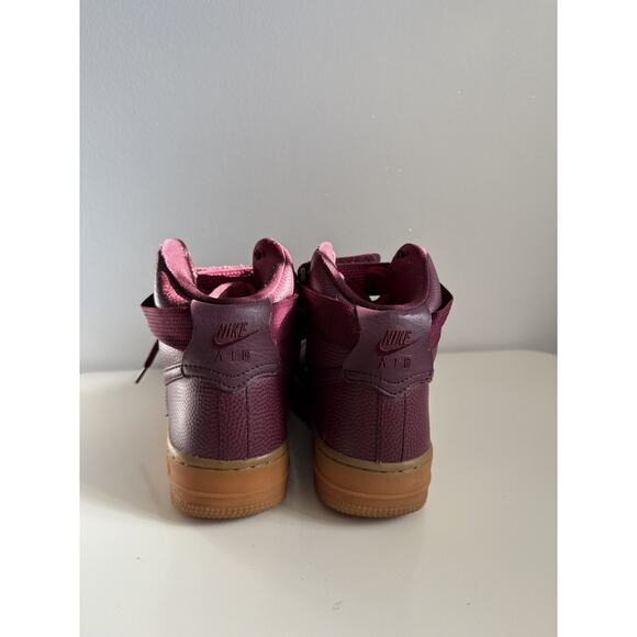 Women's Nike Air Force 1 High SE Maroon Gum Athletic 860544 600 Size 6 - Picture 4 of 11
